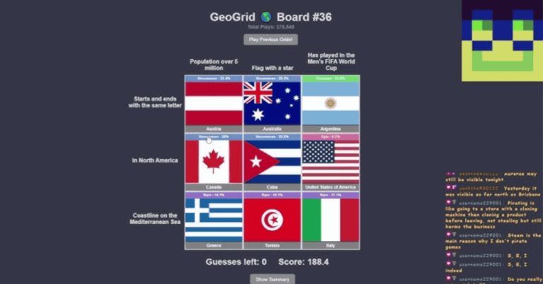 GeoGrid Game